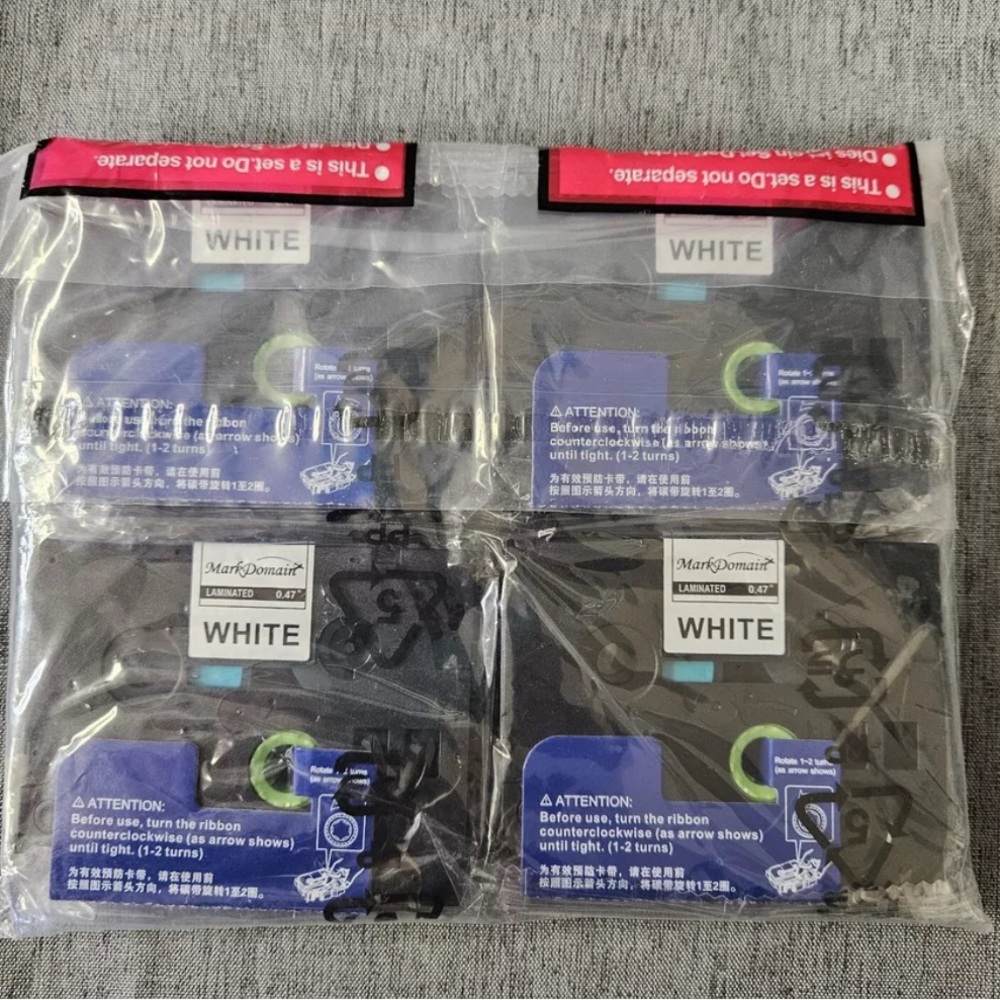 (4-Pk)Mark Domain Label Maker Tape Replacement f/Brother TZE-231 TZ-231 NEW OBO
